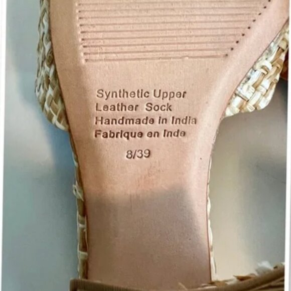 Jeffrey Campbell Melange Raffia Woven Sandals, Size 8 (RUN LARGE) - Picture 7 of 7